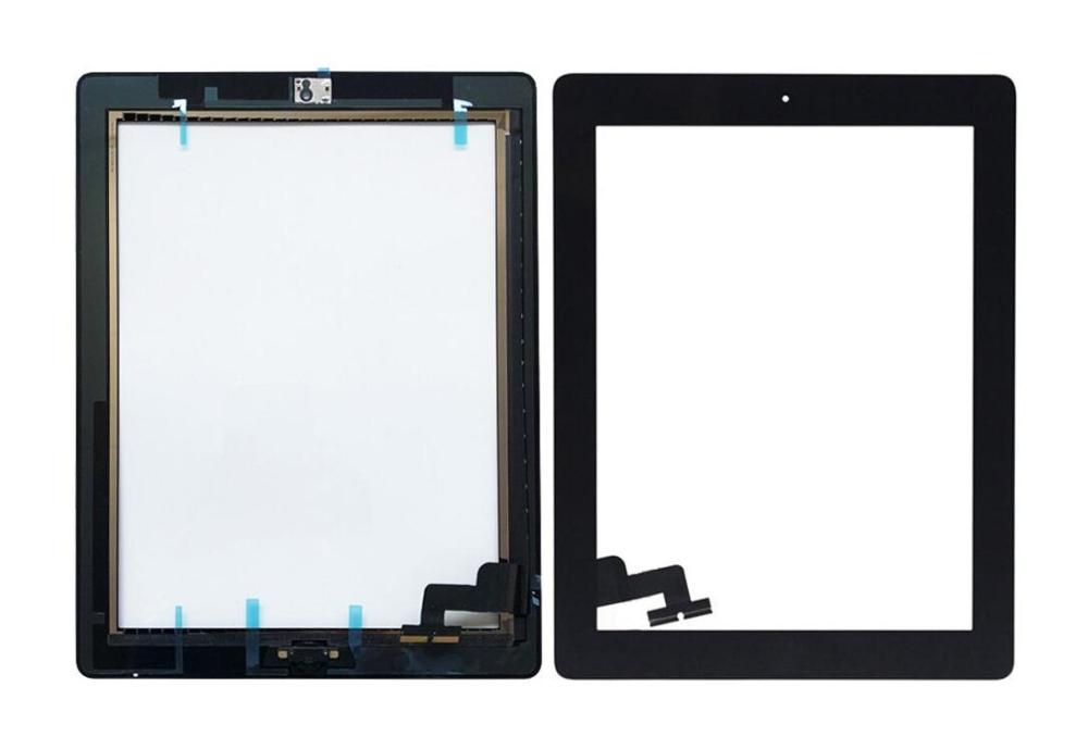Touch Screen Digitizer Assembled with Home Button Strong Adhesive for iPad 2 2nd Generation A1395 A1396--White 