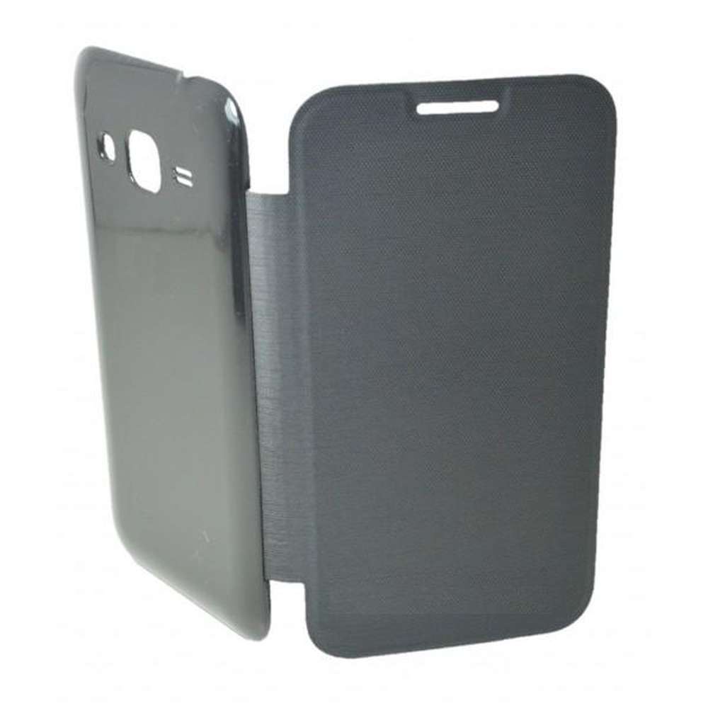 Flip Cover For Samsung Galaxy Core Prime 4g Dual Sim Grey By Maxbhi Com