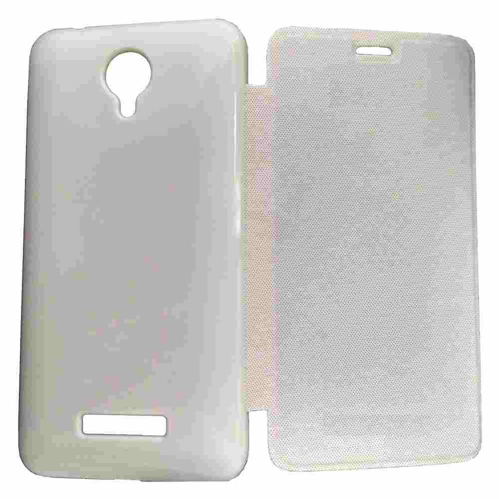 Flip Cover for Micromax Canvas Spark White by