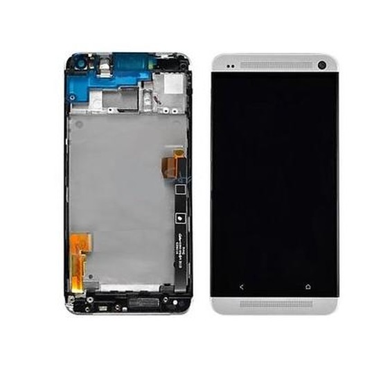 lcd with touch screen for htc one 802w silver display glass combo folder