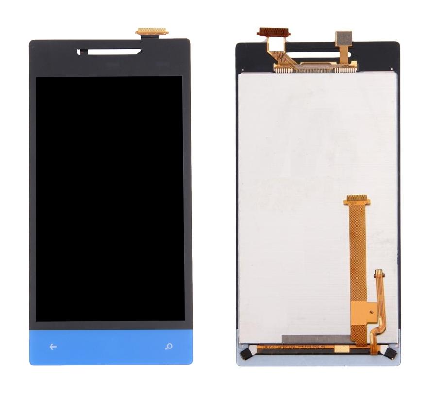 lcd with touch screen for htc windows phone 8s blue display glass combo folder