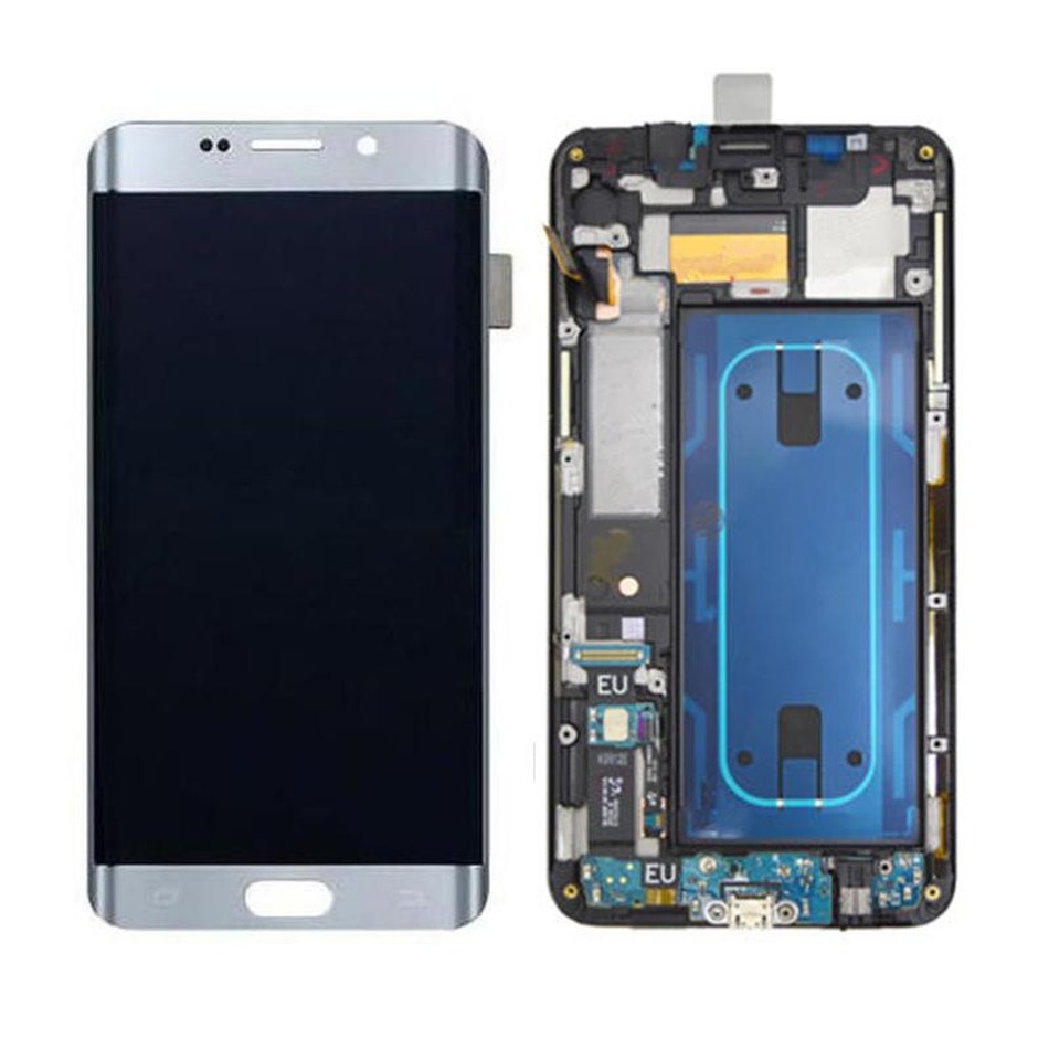 Lcd With Touch Screen For Samsung Galaxy S6 Edge Usa Silver By Maxbhi Com