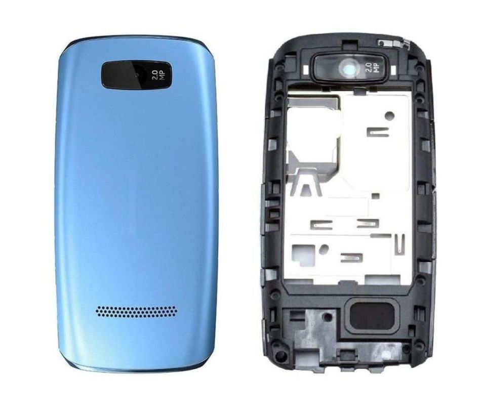 full body housing for nokia asha 305 blue