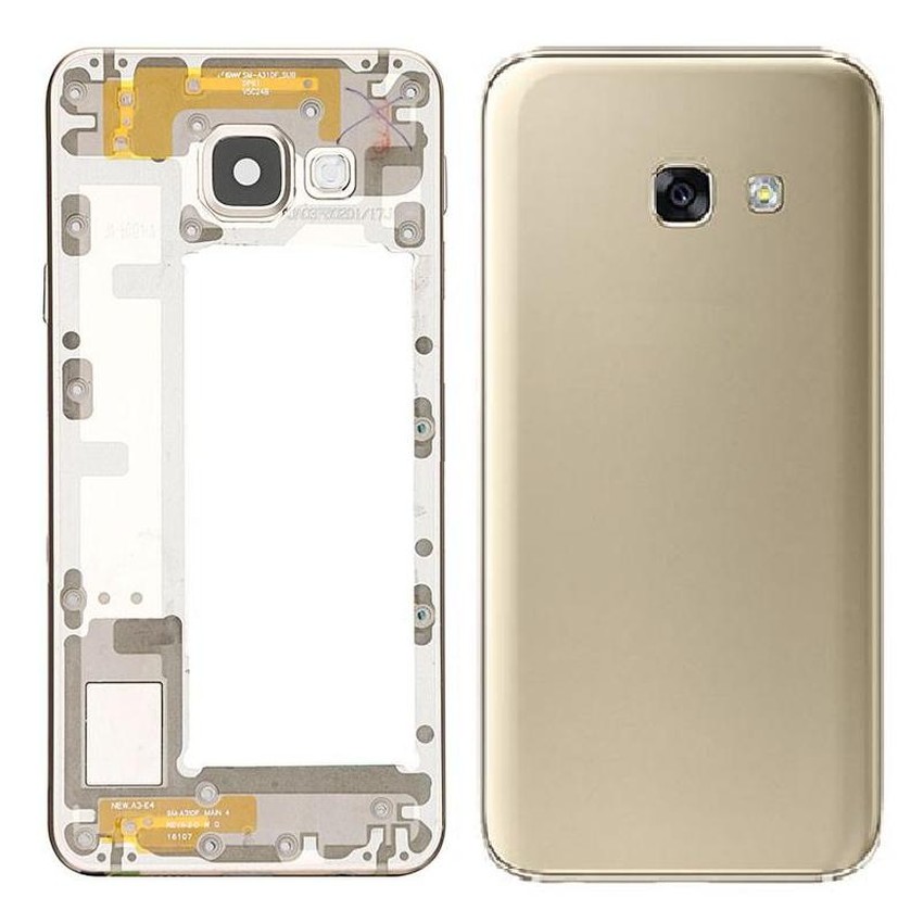 full body housing for samsung galaxy a3 2017 gold