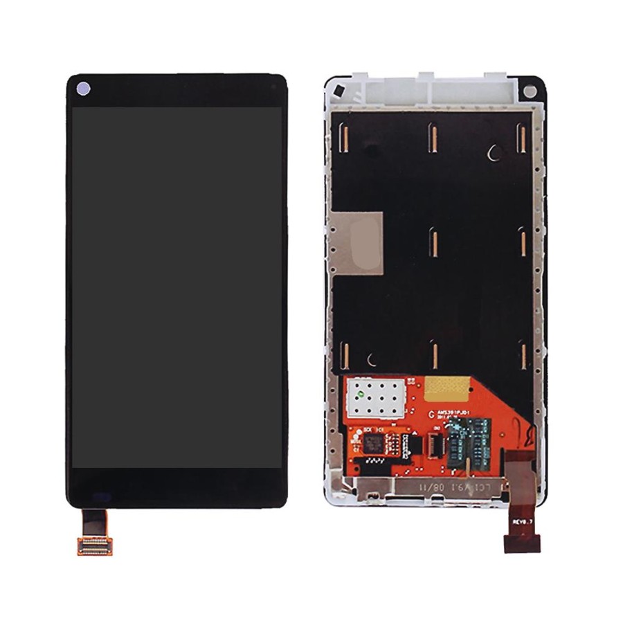 lcd with touch screen for nokia n9 black display glass combo folder