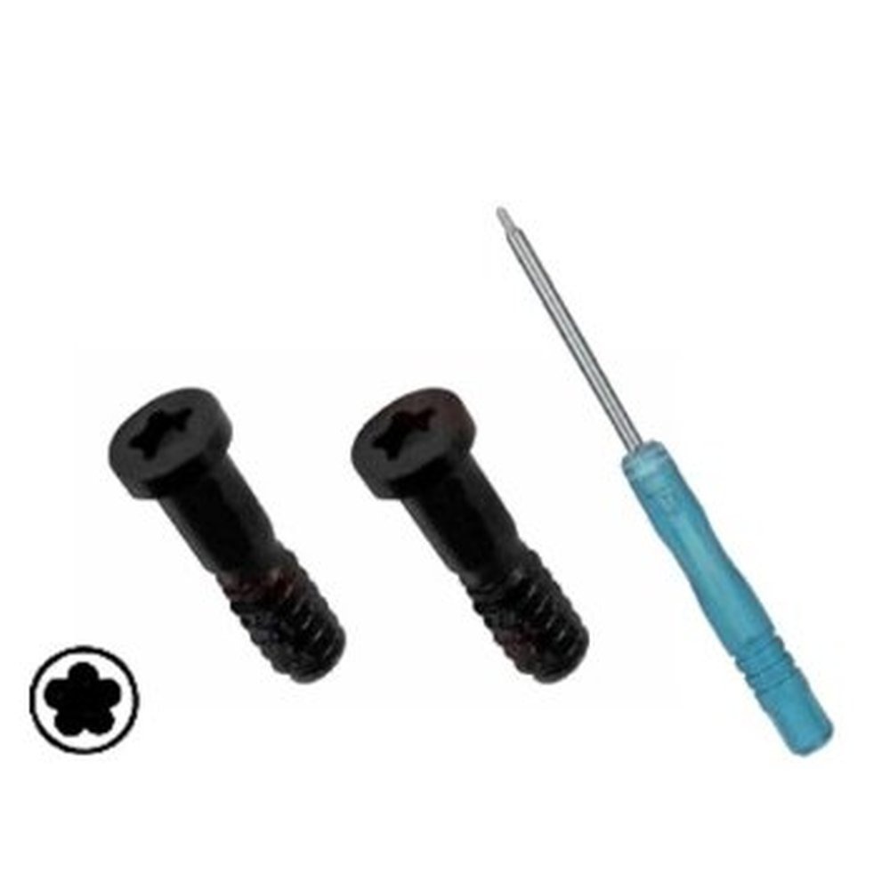 Screw Set For Apple iPhone 5, 5G Pentalobe With Screw Driver Black Screw Set For Apple iPhone 5, 5G Pentalobe With Screw Driver Black