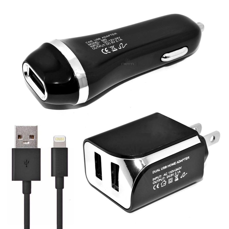 3 in 1 Charging Kit for Apple iPhone 5 16GB with Wall Charger, Car Charger & USB Data Cable