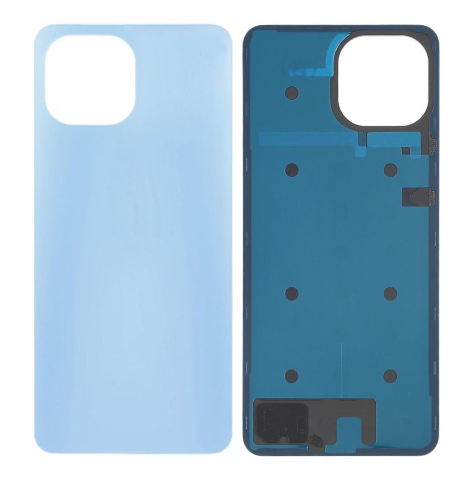 Custodia Per Xiaomi Mi 11 Lite (2021) Con Texture In Fibra Di Carbonio - TPU Morbido, Anti-impronte, Blu.