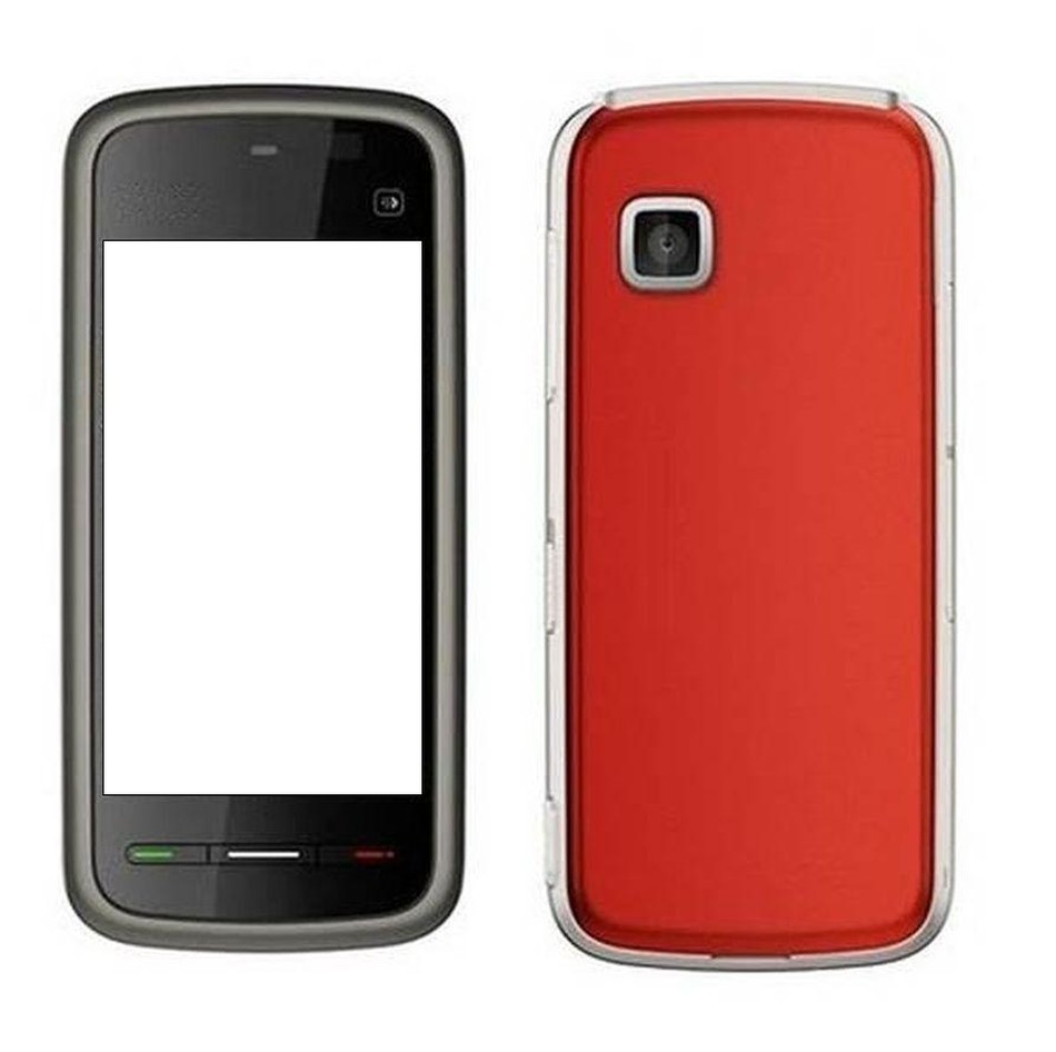 full body housing for nokia 5233 black red