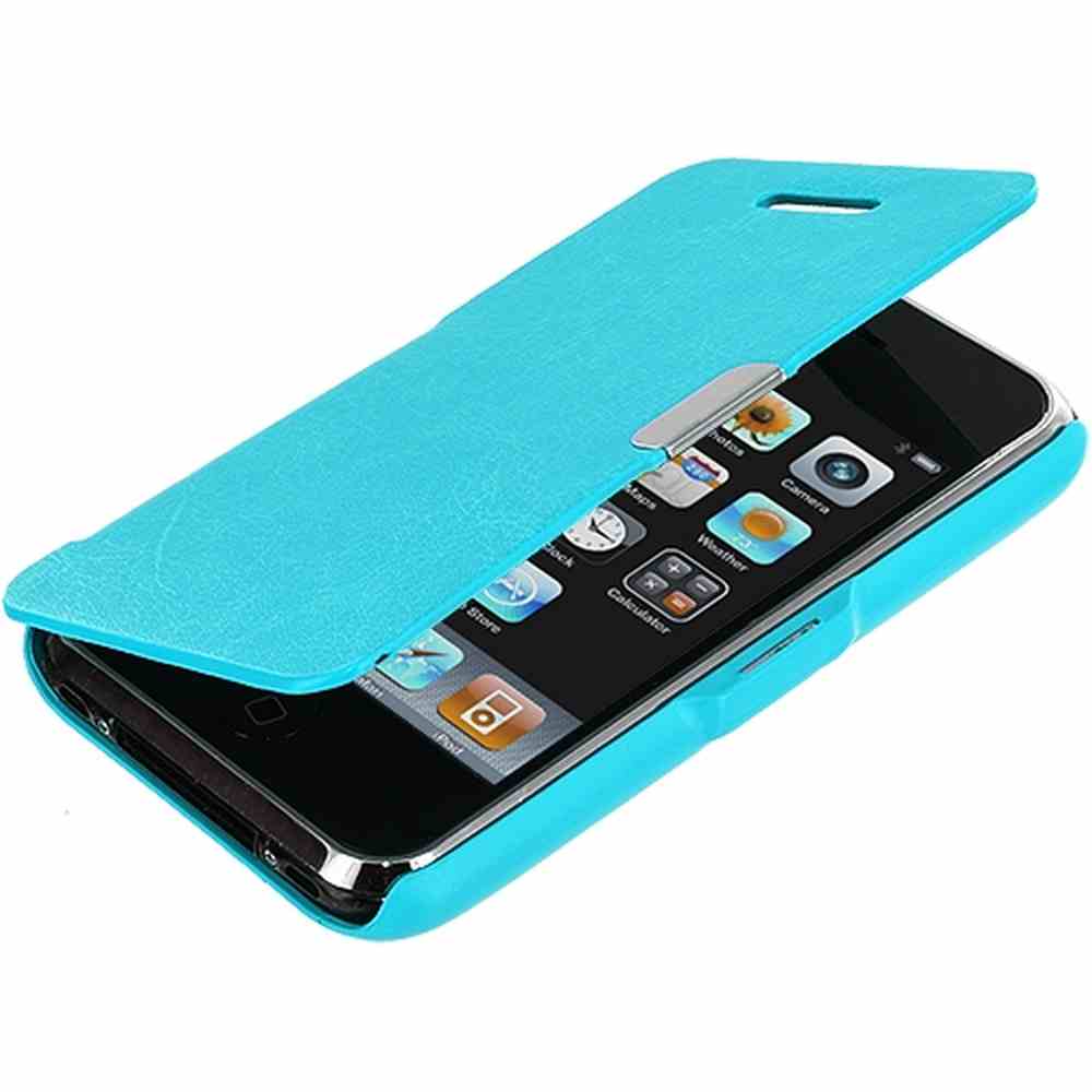 Flip Cover for Apple iPhone 3GS - Blue - Maxbhi.com