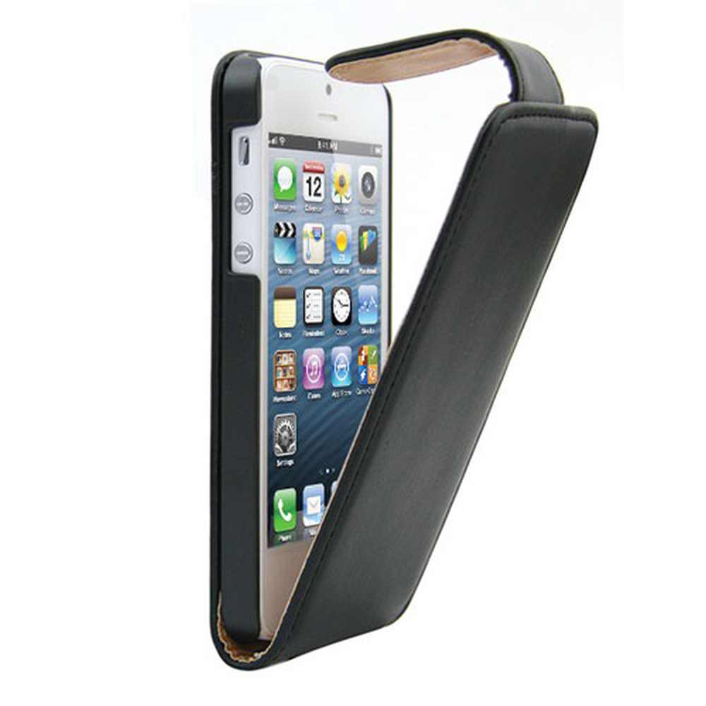 Begin Vaak gesproken Drink water Flip Cover for Apple iPhone 5s - Black by Maxbhi.com