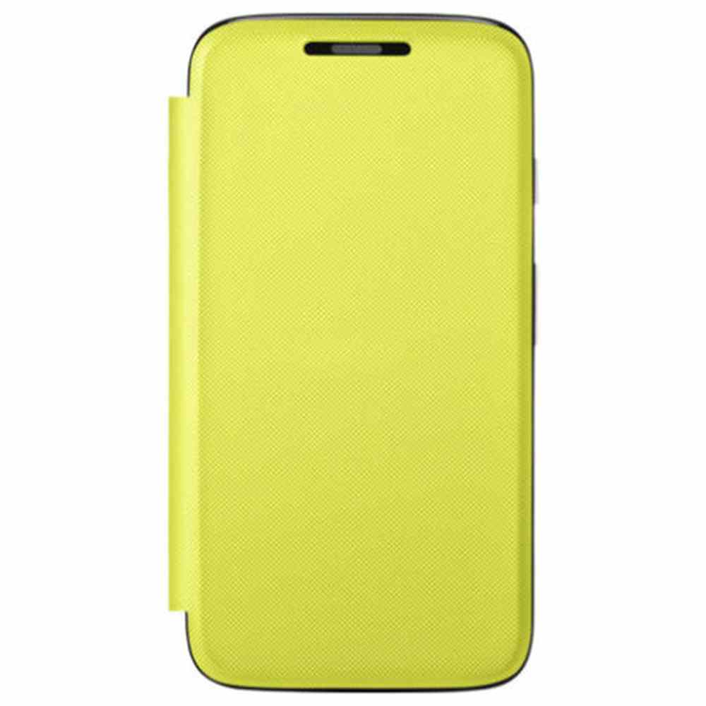 Flip Cover for Motorola Moto X XT1058 - Black & Yellow 