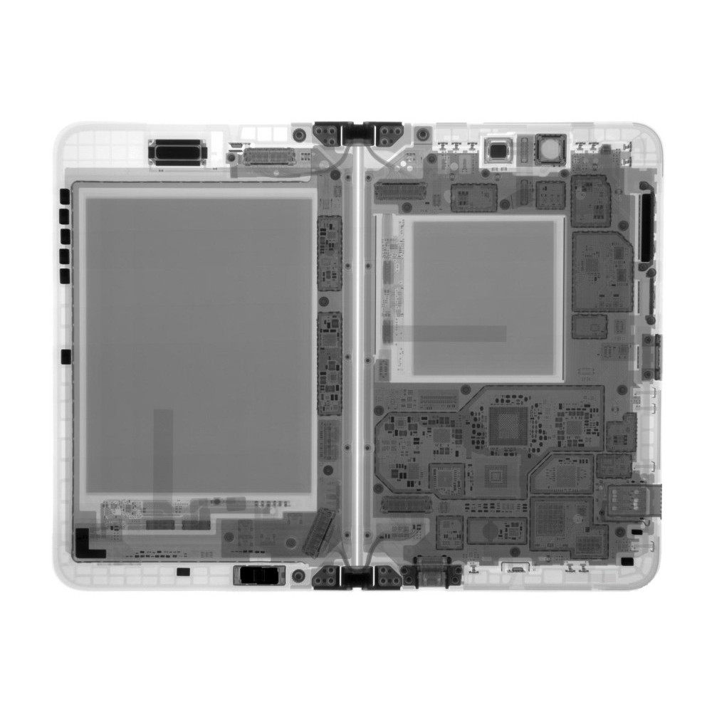 LCD Frame Middle Chassis for Microsoft Surface Duo - White by Maxbhi.com