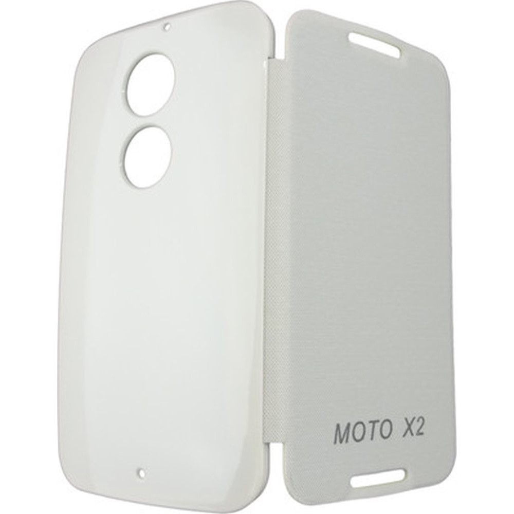 Flip Cover for Motorola Moto X2 - White by Maxbhi.com