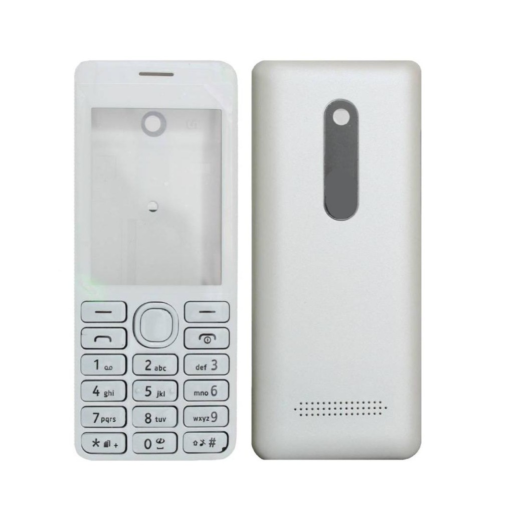 Full Body Housing for Nokia 206 - White - Maxbhi.com