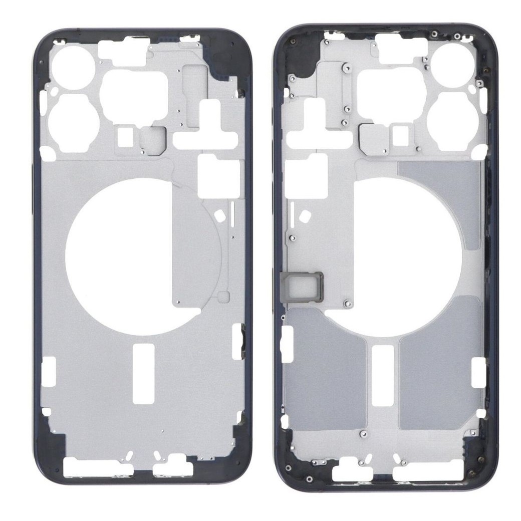 LCD Frame Middle Chassis for Apple iPhone 15 Pro Max - Blue by Maxbhi.com