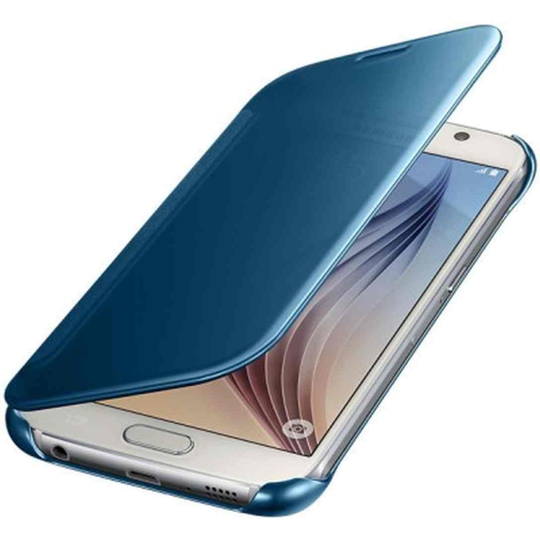 Flip Cover For Samsung Galaxy S6 Dual Sim 32gb Blue By Maxbhi Com