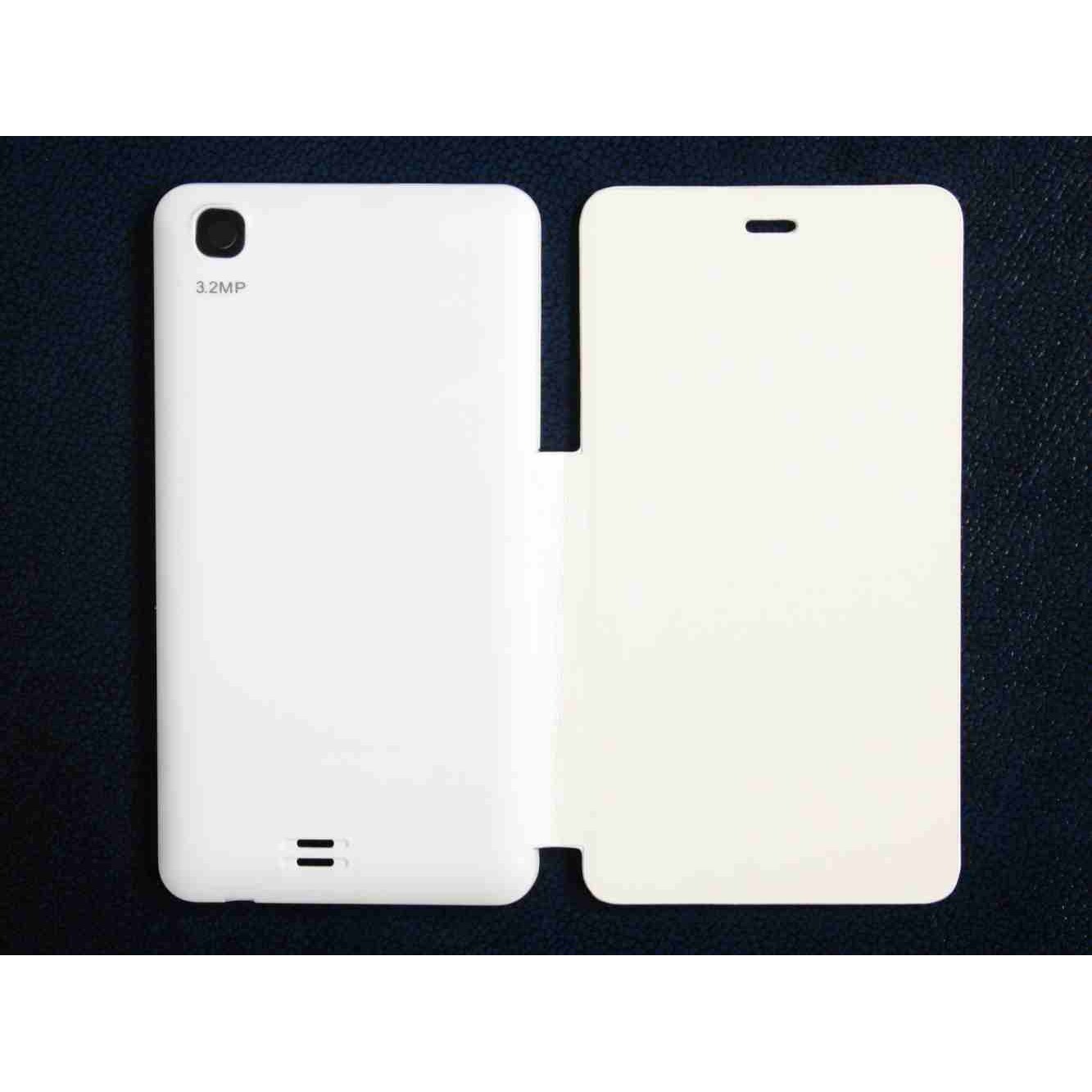 Flip Cover for Karbonn A4 - White by Maxbhi.com