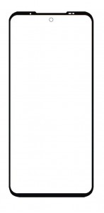 Replacement Front Glass For Doogee V20 Black By - Maxbhi Com