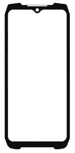 Replacement Front Glass For Ulefone Rugking 4 Pro Black By - Maxbhi Com