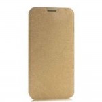 Flip Cover for Intex Aqua Y4 - Gold