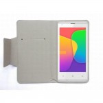 Flip Cover for Videocon Infinium Z45 Nova Plus - White