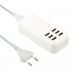 6 Port Multi USB HighQ Fast Charger for Micromax Funbook P276 - Maxbhi.com