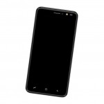 Camera Lens Glass with Frame for Intex Aqua Lions X1 Plus Black