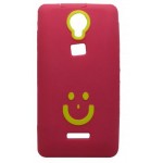 Smiley Back Case for Micromax A76 Red