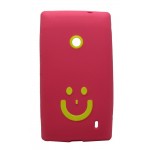 Smiley Back Case for Nokia Lumia 520 Red