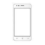 Touch Screen Digitizer For Intex Aqua 4.5 Pro White By - Maxbhi.com