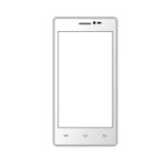Replacement Front Glass For Intex Aqua I5 Mini White By - Maxbhi.com