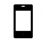 Replacement Front Glass For Nokia Asha 500 Dual Sim Yellow By - Maxbhi.com