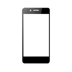 Replacement Front Glass For Micromax Bharat 2 Ultra Black By - Maxbhi.com
