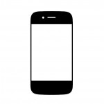 Replacement Front Glass For Hitech S306 Amaze Black By - Maxbhi.com