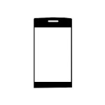 Replacement Front Glass For Videocon Infinium Z30 Dart Black By - Maxbhi.com