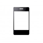 Replacement Front Glass For Lg T385 Wifi Black By - Maxbhi.com