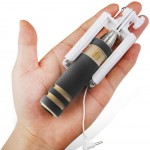Mini Selfie Stick for Karbonn A4 Plus - With Aux Cable - Maxbhi.com
