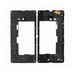 Lcd Frame Middle Chassis For Nokia Lumia 730 Dual Sim Black By - Maxbhi Com