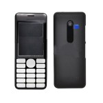 Front & Back Panel For Nokia 206 - Black