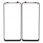 Replacement Front Glass For Realme 8 Black By - Maxbhi Com