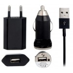 3 in 1 Charging Kit for Acer Iconia Tab A210 with USB Wall Charger, Car Charger & USB Data Cable