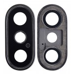 Camera Lens Glass With Frame For Apple Iphone Xs Grey By - Maxbhi Com