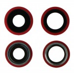 Camera Lens Glass With Frame For Apple Iphone 11 Red By - Maxbhi Com
