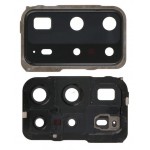 Camera Lens Glass With Frame For Huawei P40 Pro Plus Black By - Maxbhi Com