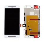 Lcd With Touch Screen For Motorola Moto G2 8gb White By - Maxbhi Com