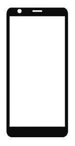 Replacement Front Glass For Zte Blade Vantage 2 Black By - Maxbhi Com
