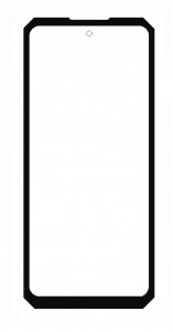 Replacement Front Glass For Oukitel Wp56 Black By - Maxbhi Com