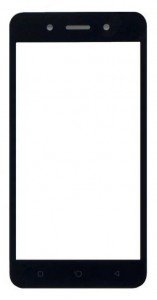 Replacement Front Glass For Itel A17 Black By - Maxbhi Com