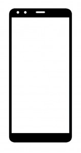 Replacement Front Glass For Nokia C1 2nd Edition Black By - Maxbhi Com